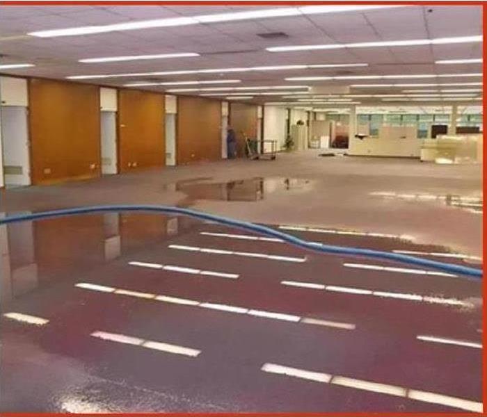 Floor of offices flooded