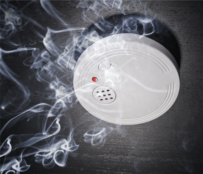 Smoke detector in action.