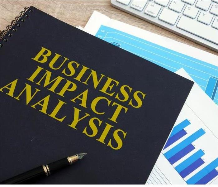 Business impact analysis (BIA) on a office desk