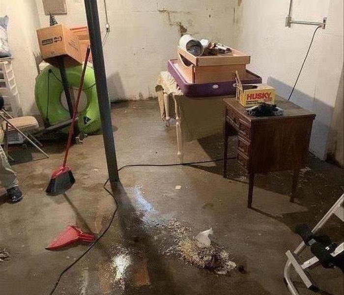 water damage equipment in a home 